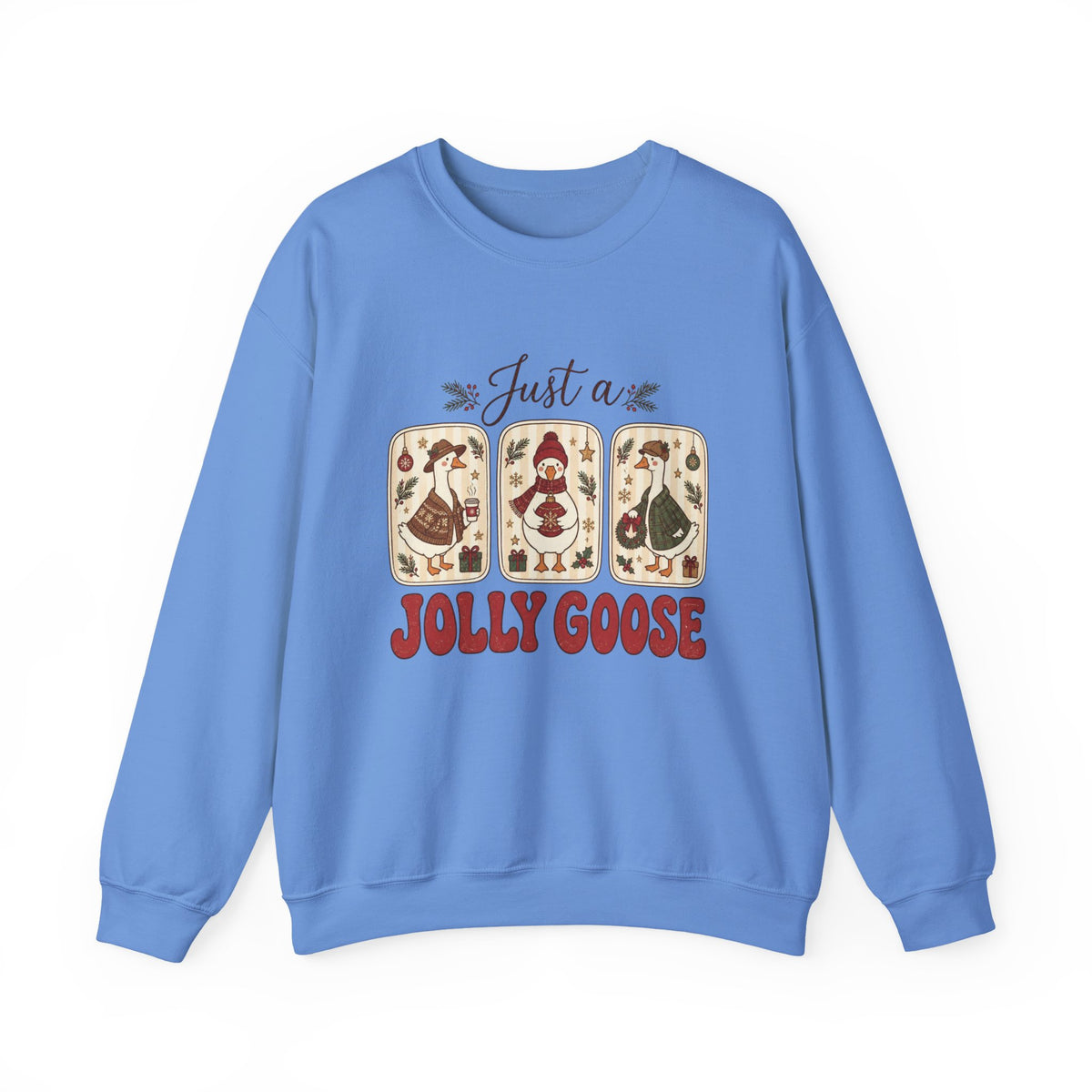 Just a Jolly Goose sweatshirt | Retro folk art goose design