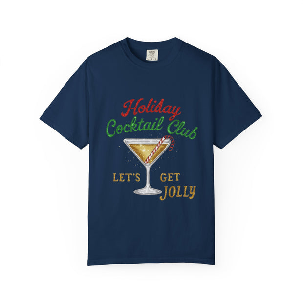 Holiday Cocktail Club T-Shirt | Let's Get Jolly Christmas Tee