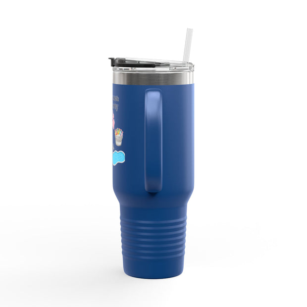 'Side Quest: Pool Party' Insulated Travel Mug, 40oz