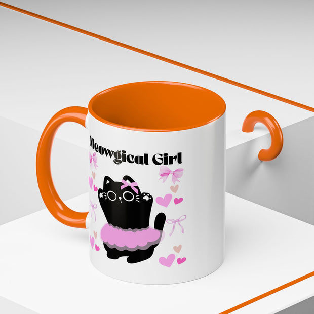'Meowgical Girl' Accent Coffee Mug