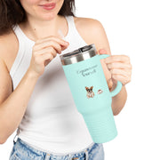 'Espawresso Yourself' French Bulldog Insulated Travel Mug, 40oz