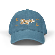 'Gemini' Denim Embroidered Cap
