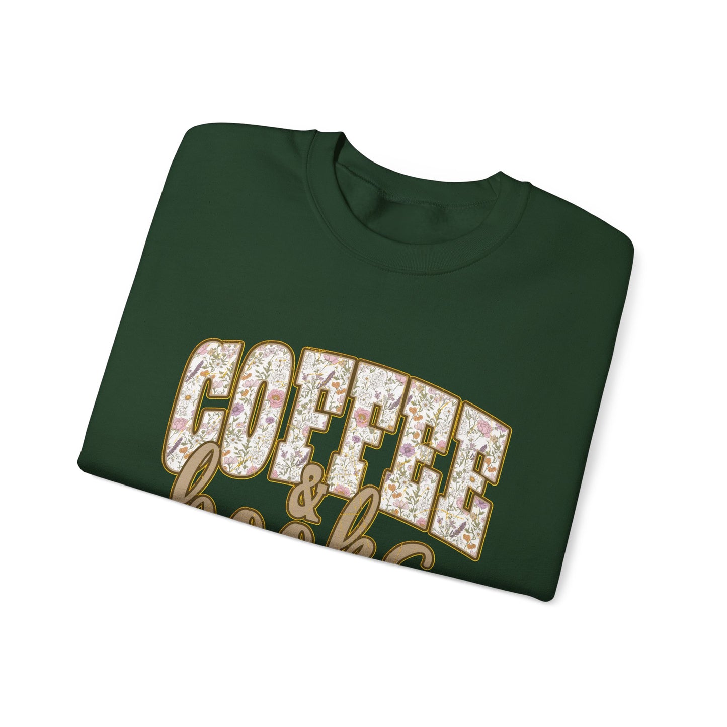 Coffee & Books Crewneck Sweatshirt | Cozy Reading Coffee Shirt