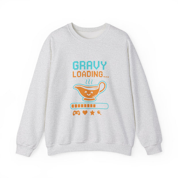 Gravy Loading Sweatshirt, Fun Unisex Crewneck, Thanksgiving Apparel, Casual Gift for Foodies, Humor Sweatshirt