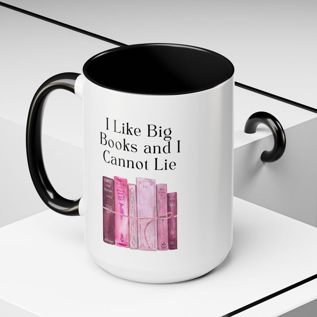 'I Like Big Books and I Cannot Lie' Accent Coffee Mug