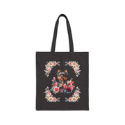 Geeky Goddess Yorkie Cotton Canvas Tote Bag
