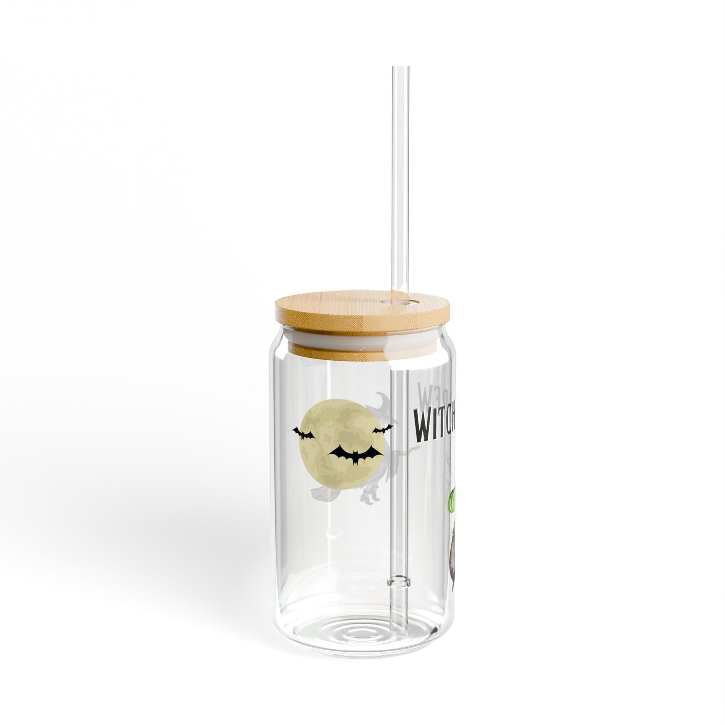 Witch's Brew Sipper Glass | 16oz Halloween Cauldron Straw Tumbler