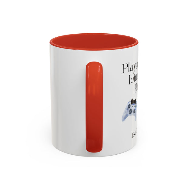 'Player 2 Has Joined The Party' 'Est. 2026' Accent Coffee Mug