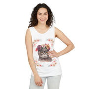 Geeky Goddess Dark Gray Cat Unisex Tank Top