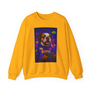 Gaming Dog Crewneck Sweatshirt, Cozy Gamer Gift, Unisex Sweatshirt, Video Game Lover Apparel, Fun Dog Design Sweatshirt