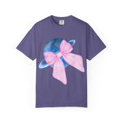 Blue Saturn Wrapped In Pink Bow Unisex T-Shirt