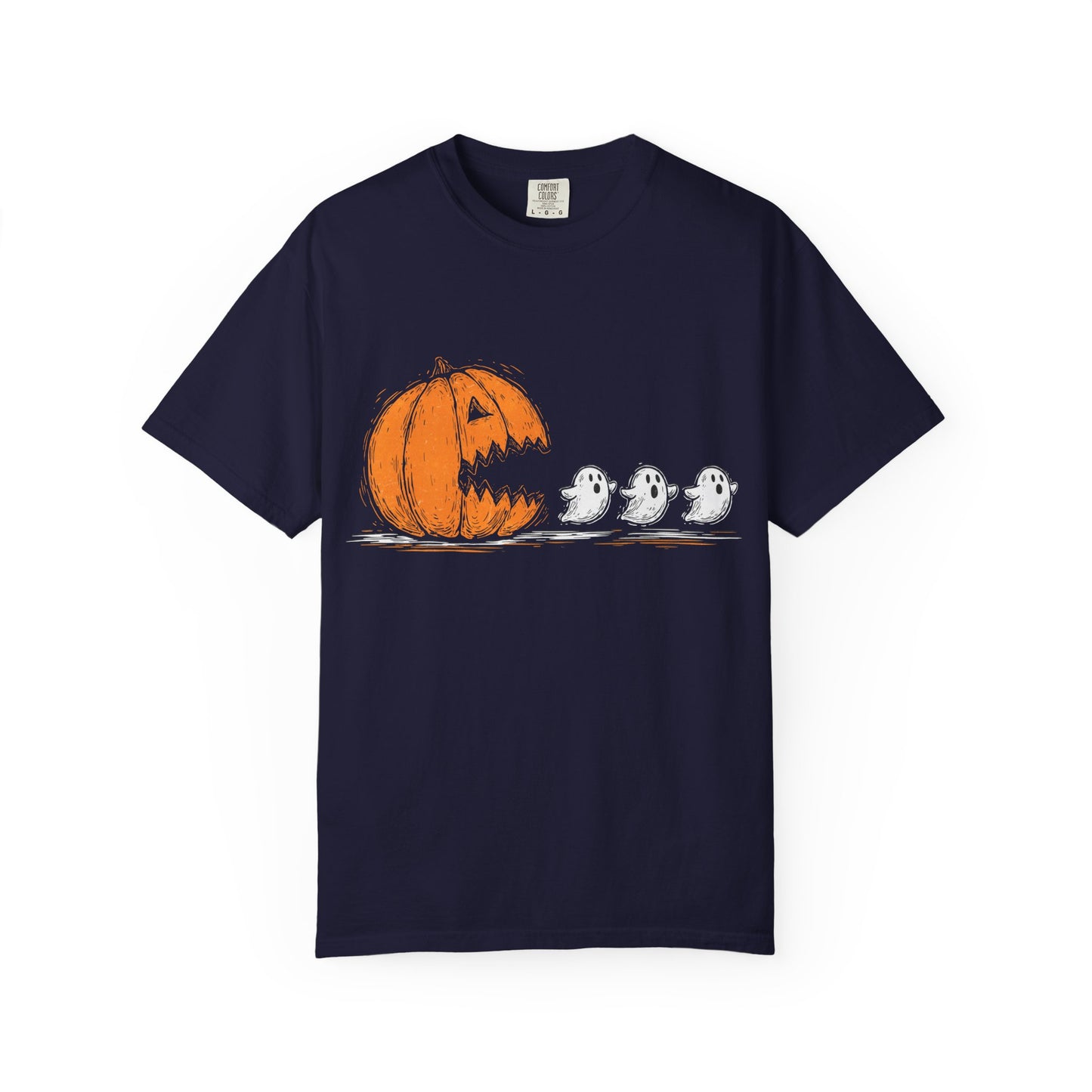 Jack-o'-Lantern Pumpkin and Ghosts T-shirt | Halloween Pumpkin Tee