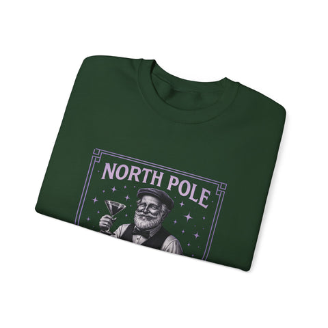 North Pole Speakeasy Crewneck Sweatshirt | Cozy Holiday Gift | Winter Wear | Christmas Sweatshirt | Unisex Comfy Apparel