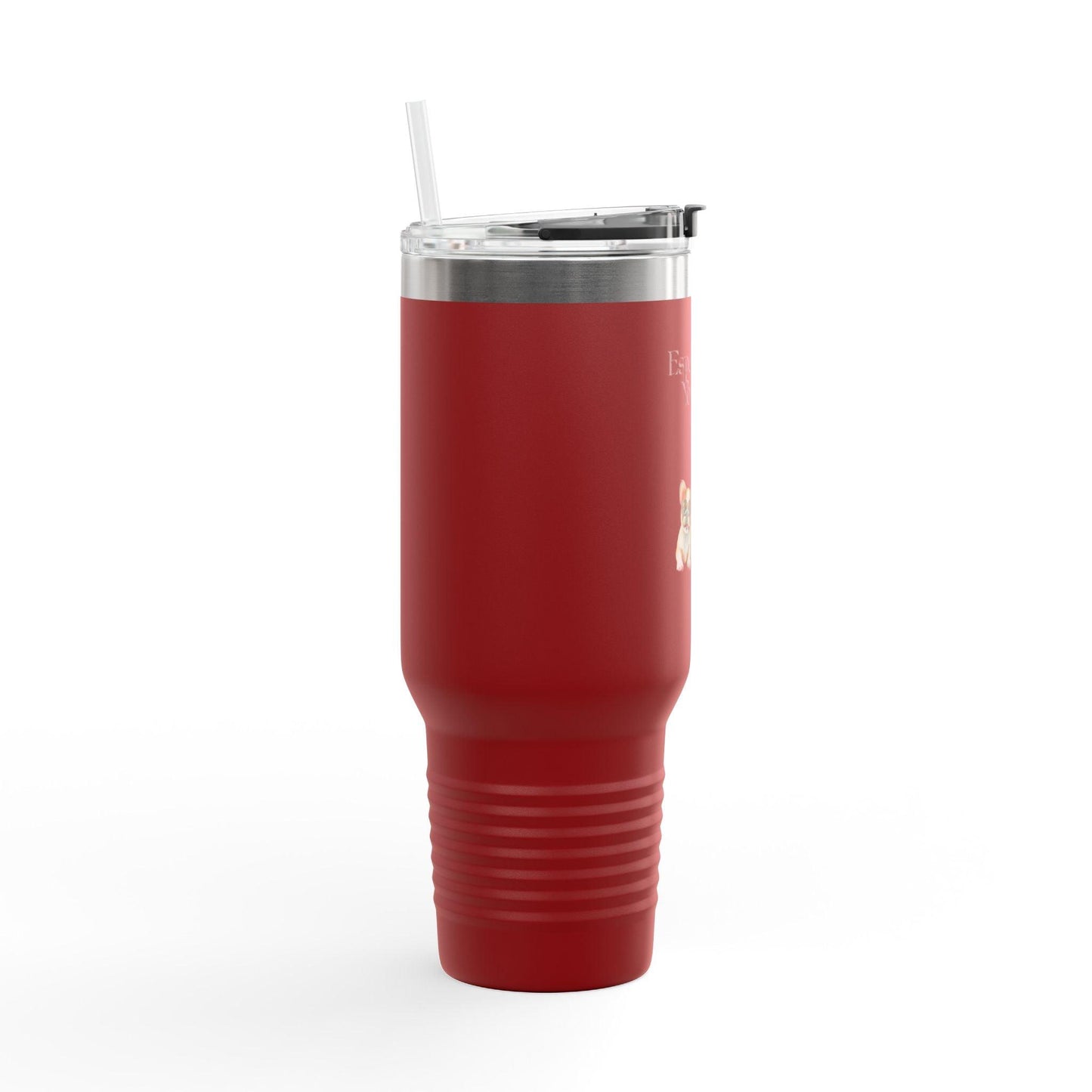 'Espawresso Yourself' French Bulldog Insulated Travel Mug, 40oz