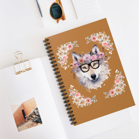 Geeky Goddess Wolf Spiral Notebook