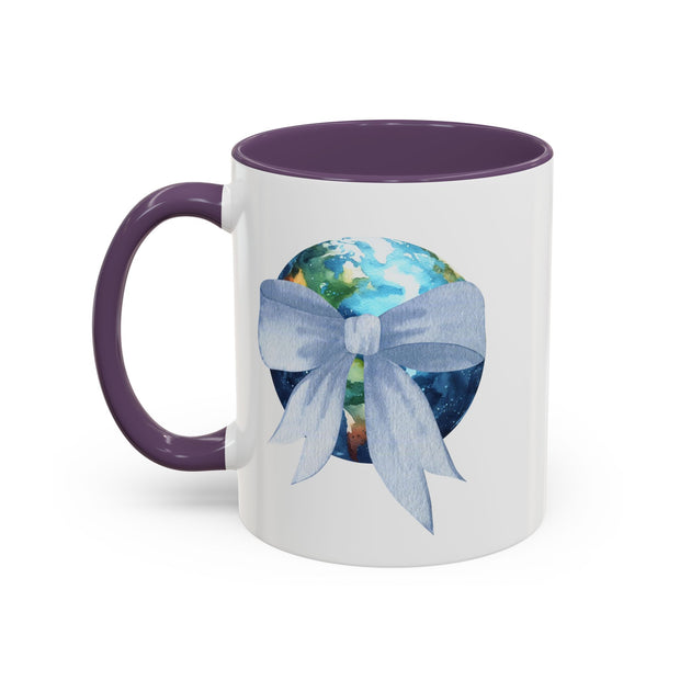 Earth Wrapped In A Bow Accent Coffee Mug