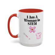 'I Am A Woman In STEM' Nurse Accent Coffee Mug