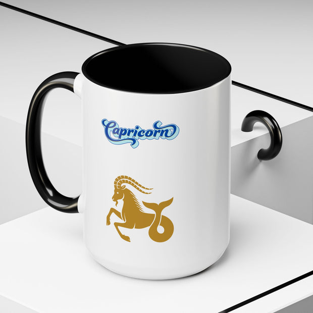 'Capricorn' Zodiac Accent Coffee Mug