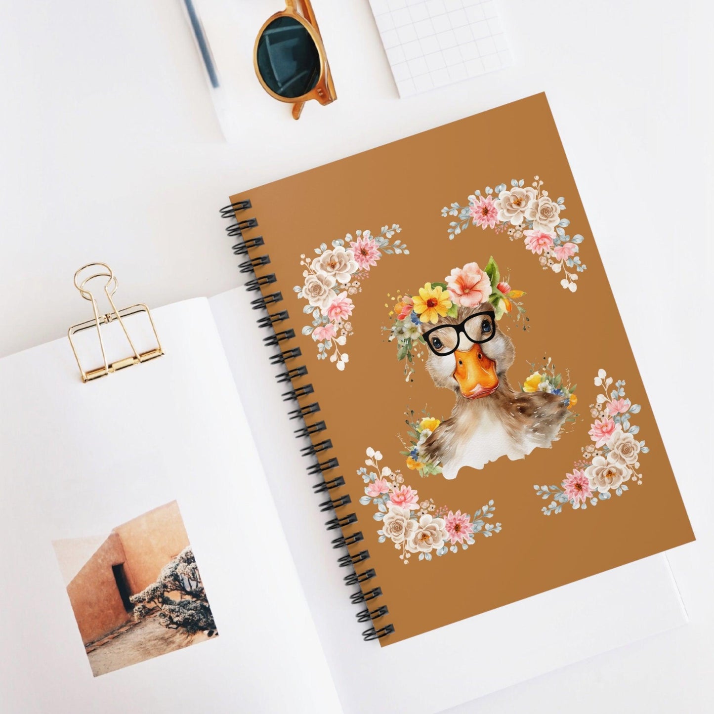 Geeky Goddess Duck Spiral Notebook