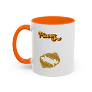 'Pisces' Zodiac Accent Coffee Mug