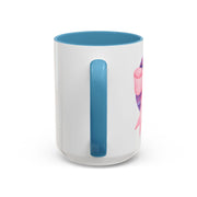 Pink/Purple Planet Wrapped In A Bow Accent Coffee Mug