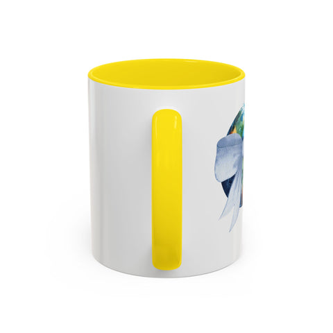 Earth Wrapped In A Bow Accent Coffee Mug