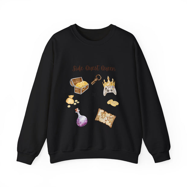 'Side Quest Queen' Unisex Crewneck Sweatshirt