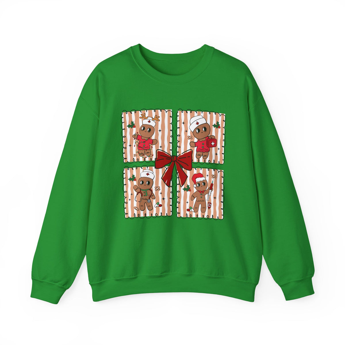 Gingerbread Christmas Sweatshirt, Cute Gingerbread Crewneck, Christmas Bow Sweatshirt, Gingerbread Man Shirt, Funny Holiday Sweater, Christmas Gift