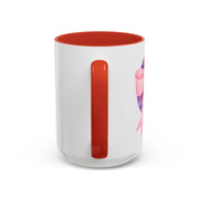 Pink/Purple Planet Wrapped In A Bow Accent Coffee Mug
