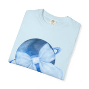 Blue Saturn Wrapped In Blue Bow Unisex T-Shirt