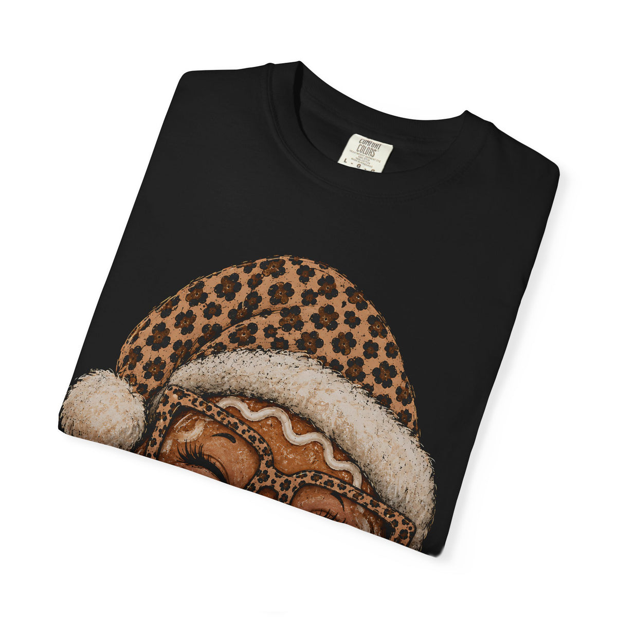 Gingerbread Christmas Shirt, Leopard Gingerbread Tee, Cute Christmas T-Shirt, Retro Holiday Shirt, Gingerbread Lover Gift for Her