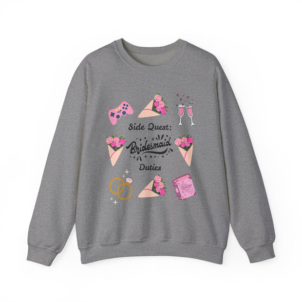'Side Quest: Bridesmaid Duties' Unisex Crewneck Sweatshirt