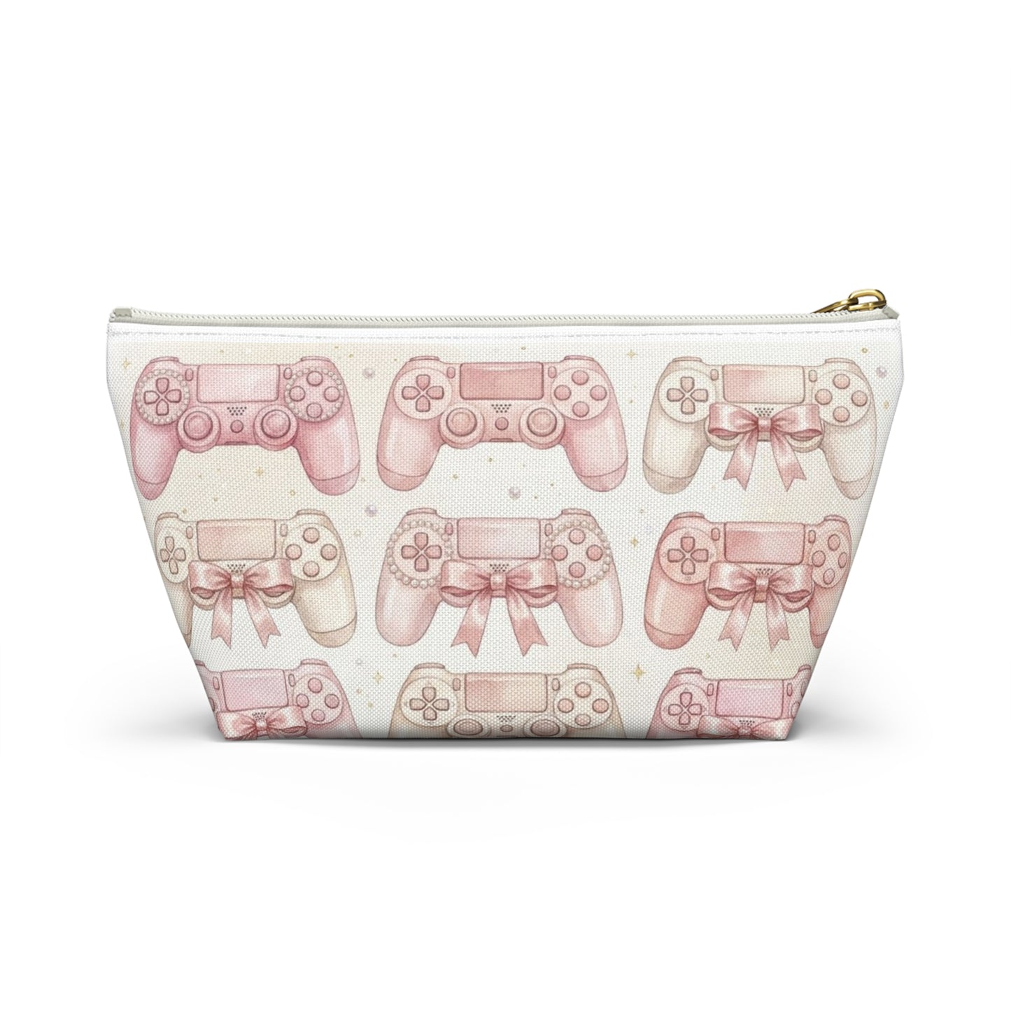 Pink Game Controller Pattern Accessory Pouch