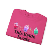 'This Bride Needs Boba' Unisex Crewneck Sweatshirt