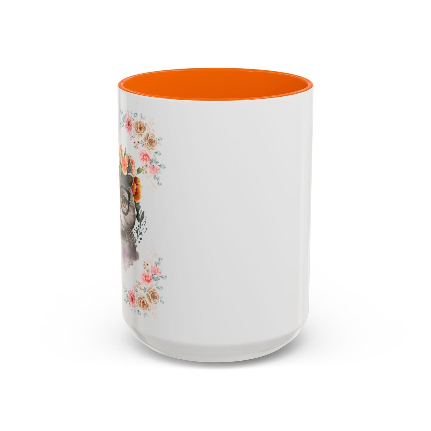 Geeky Goddess Gray Cat Accent Coffee Mug
