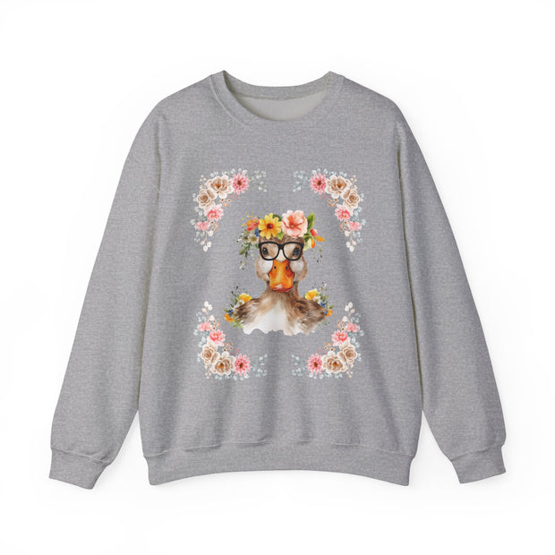 Geeky Goddess Duck Unisex Crewneck Sweatshirt