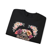 Geeky Goddess Dark Gray Cat Unisex Crewneck Sweatshirt