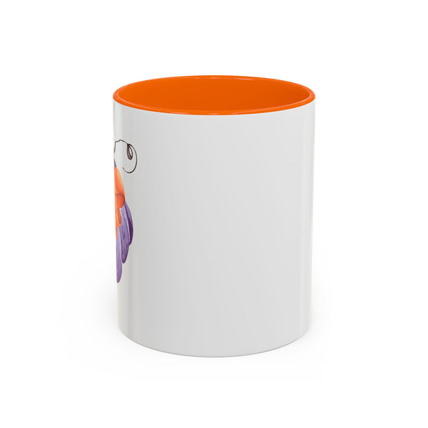Purple Pumpkin Wrapped In A Bow Accent Coffee Mug
