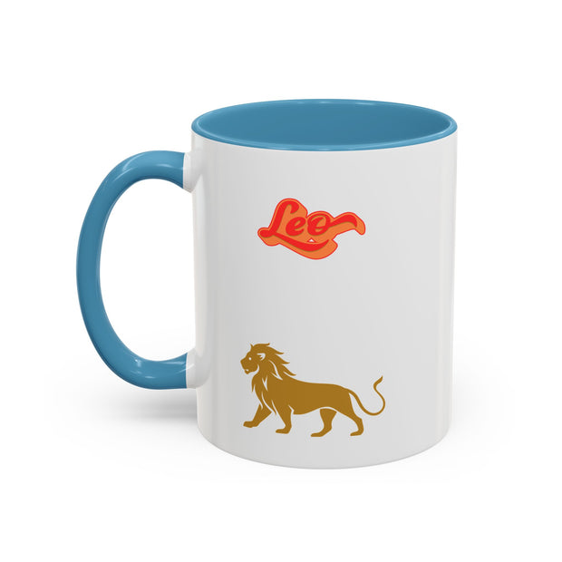 'Leo' Zodiac Accent Coffee Mug