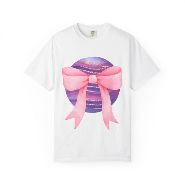 Pink/Purple Planet Wrapped In A Bow Unisex T-Shirt