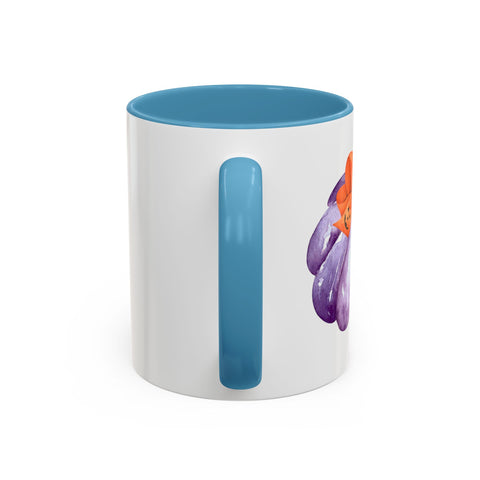 Purple Pumpkin Wrapped In A Bow Accent Coffee Mug