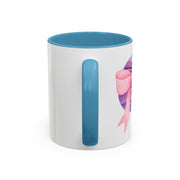 Pink/Purple Planet Wrapped In A Bow Accent Coffee Mug