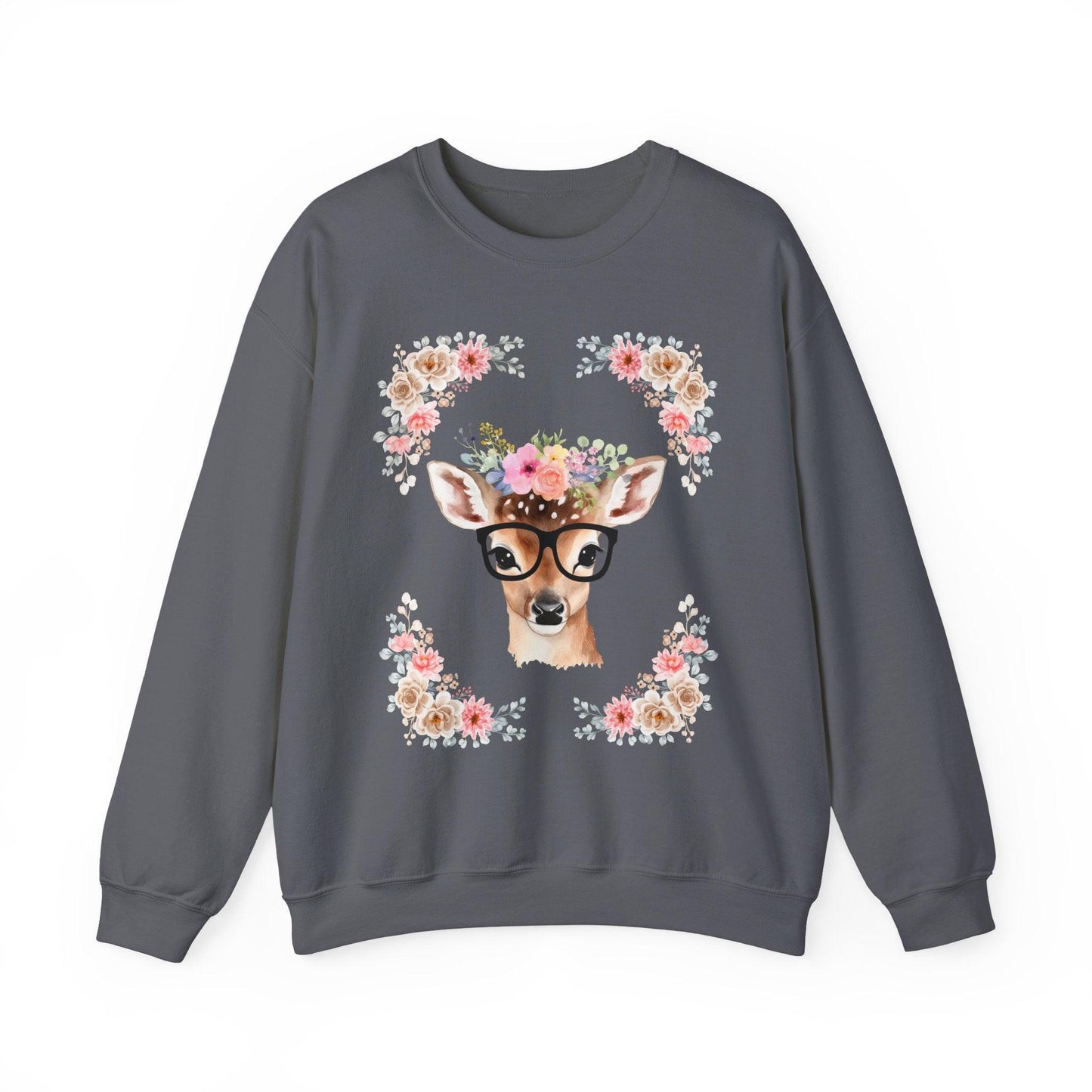 Geeky Goddess Deer Unisex Crewneck Sweatshirt