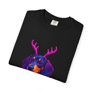 Dachshund in Reindeer Antlers T-Shirt | Christmas Sweater Lights Design