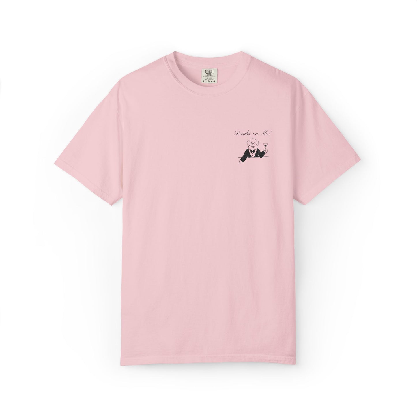 Drinks On Me Wedding Shirt, Funny Dog Bride Tee, Cocktail Hour Bridal Shirt, Cute Puppy Wedding Tee, Bachelorette Shirt