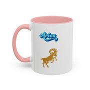 'Aries' Zodiac Accent Coffee Mug