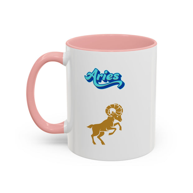 'Aries' Zodiac Accent Coffee Mug