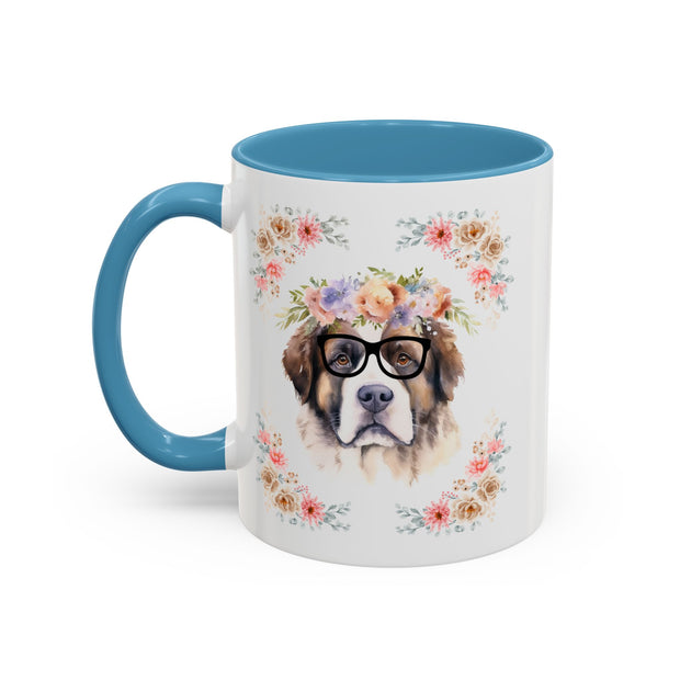 Geeky Goddess Saint Bernard Accent Coffee Mug