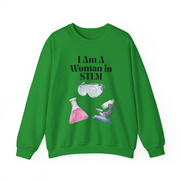 'I Am A Woman In STEM' Scientist Unisex Crewneck Sweatshirt
