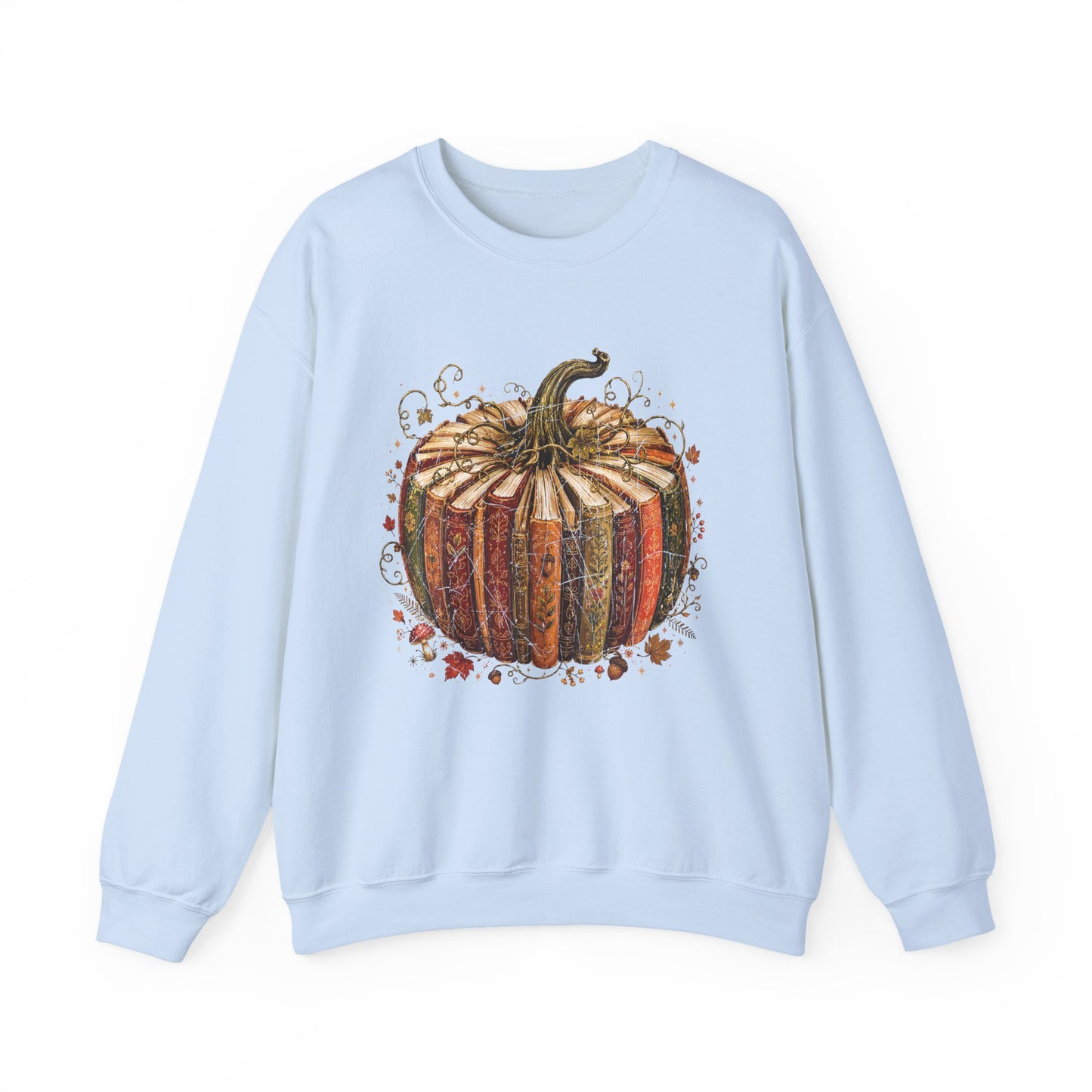 Autumn Patchwork Pumpkin crewneck sweatshirt | Fall Pumpkin Illustration